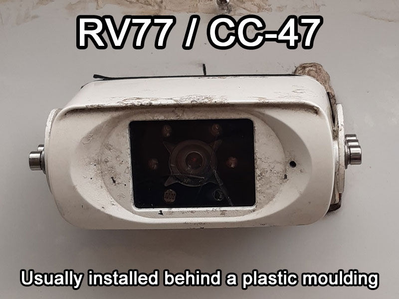 RV77 CC-47 Reversing Camera from Sargent electrical on a Swift Autotrail Motorhome