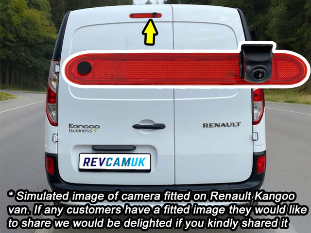 Renault Kangoo Reverse Camera for Van Brake Light