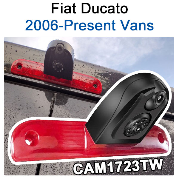 Fiat Ducato Twin Lens Reversing and Rear View Camera for 2006+ vans for brake light